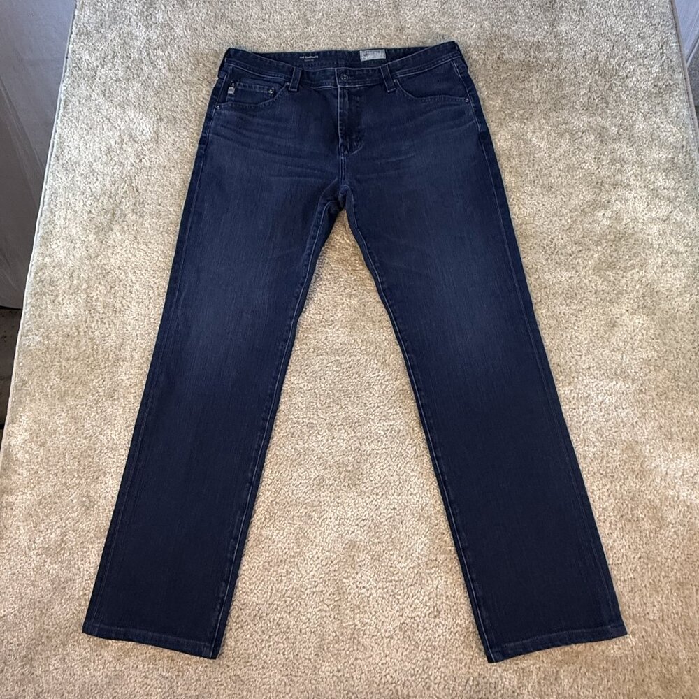 Ag Adriano Goldschmied Men’s Navy Straight-Leg Jeans